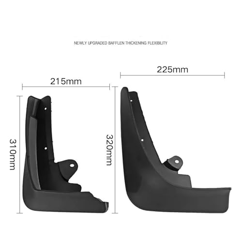 Guardabarros de coche para Tesla Model X 2017 2018 2019 protección contra salpicaduras 5