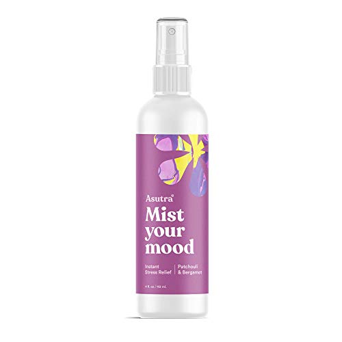 ASUTRA Patchouli & Bergamot Essential Oil Blend, Aromatherapy Spray, 4 fl oz |