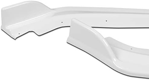 Front Bumper Lip fit for compatible with 2017-2020 Infiniti Q60 Coupe, Front Bumper Lip Spoiler Air Chin Body Kit Splitter Painted Glossy White ABS, 2018 2019 (V-Style)