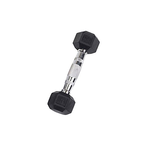 Body-Solid Rubber Coated Hex Dumbbells 3-100 lbs.