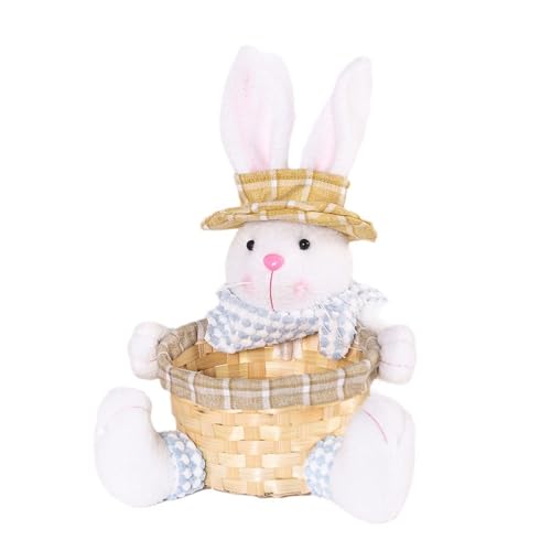 NVOQILIN Cesta de caramelos, caja de decoración navideña para celebraciones de Pascua, cesta de almacenamiento de caramelos