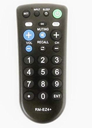 RM-EZ4 2-Device Universal Remote with Big Buttons