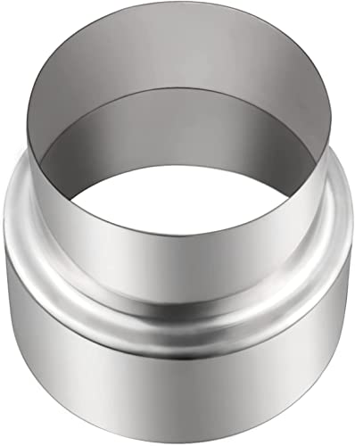 Reducción Tubo Chimenea 100 mm a 90 mm Adaptador Reducciones de Tubo Acero Inoxidable Reducción Tubo de Escape Conector de Chimene (100mm a 90mm)