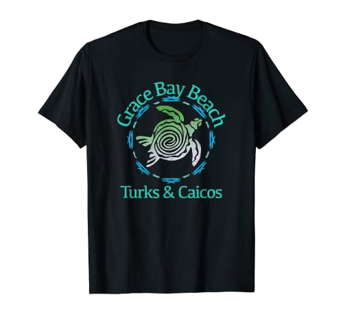 Turks & Caicos Grace Bay Beach Vintage Tribal Turtle Gift Camiseta