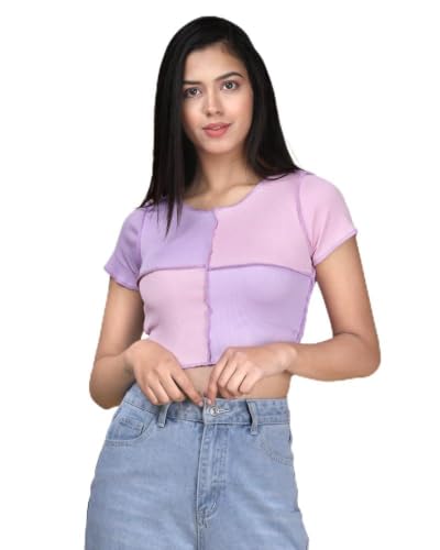 Image of Noble Monk Women Cotton Blend Casual Fit Stylish Tops | Casual Crop Top's | Tshirt