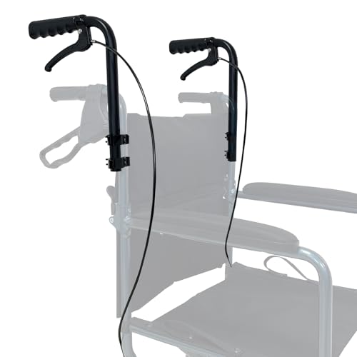 Sapbontchi Wheelchair Handle Extenders, (400lbs Weight Capacity) Adjustable Wheel Chair Accessories Adults - Stroller Handle Extender, Extension for Wheelchair, Rallator & Stroller (with Brake)