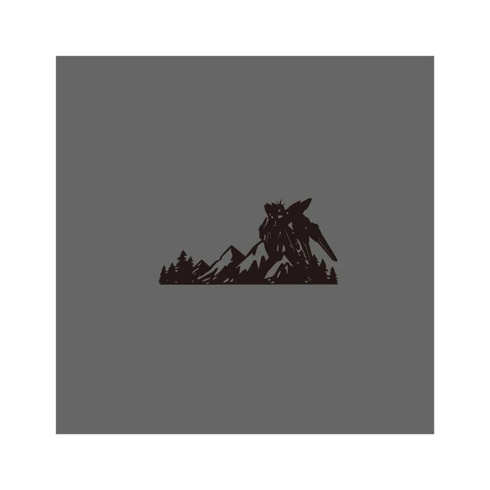Auto Accessory Mobile Suit Gundam Snow Mountain Range Robot Car Decal Glass Vinyl Sticker(Black,S)