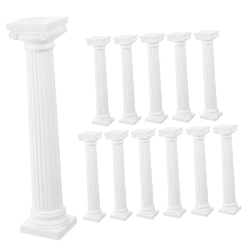 BESPORTBLE 12Pcs Roman Column Decor Realistic Pillar Statues for Wedding Table DIY Crafts Home Aquarium Decoration Versatile Farmhouse Candle Holders
