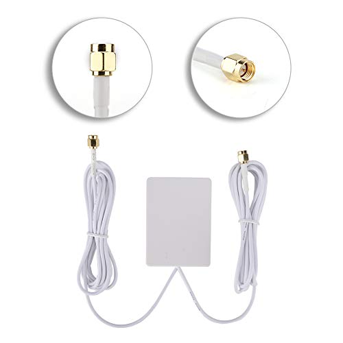 Antena dupla RG174 2M branca para roteador, antena durável de roteador WiFi, acessório de rede de ta
