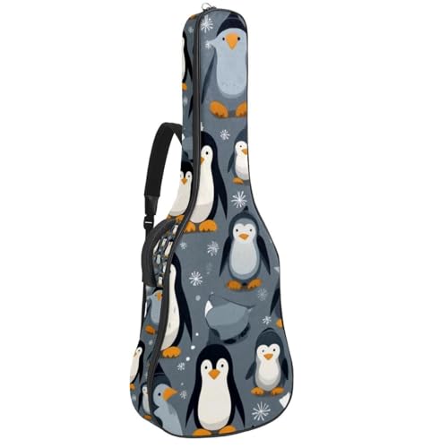 Housse guitare acoustique imperméable à double poches et bandoulières