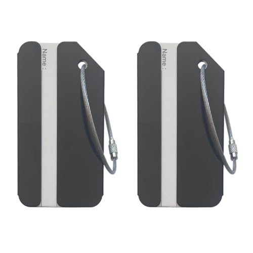 Luggage Tags 2Pack Aluminum for Baggage by Merimang