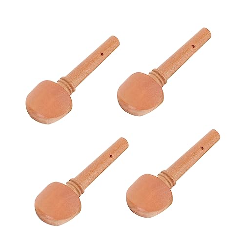 Hoement 厳選されたバイオリンチューニングペグ 滑らかに磨かれた木製工芸品 バイオリンターナー用 3/4-4/4 サイズ