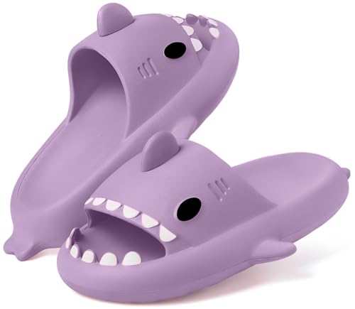 Image of KVbabby Kids Shark Slides Boys Girls Cloud Sandals | Cloud Sandals,Open Toe,Beach Pool Water Shoes,Slip-on,Lightweight,Non-Slip,Soft,Flexible,EVA Slippers