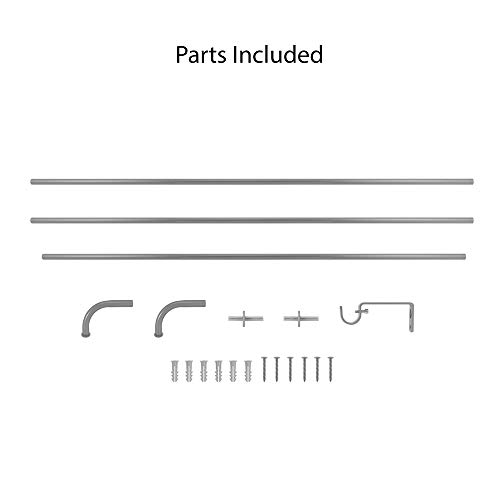 Decopolitan Wrap Around Single Rod Set, 46-120", Oil Rubbed Bronze #TOP6