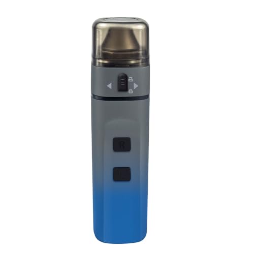 Portable Electric Herb Grinder Ultra-Fine Grinding Up to 1/1.5 Gram,USB Rechargeable Aluminum Alloy Tooth Plastic Shell Herbal Grinder with gift box (Gradient Blue-Gray)