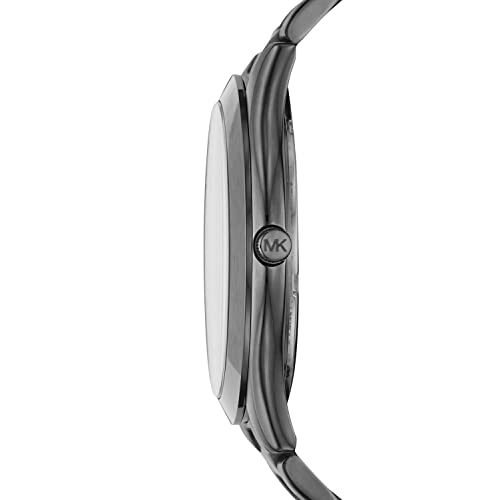 Michael Kors Men's Slim Runway Quartz Watch With Stainless Steel Strap, Gunmetal, 22 (Model: Mk1044) #TOP2