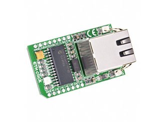 MIKROE-971 ETH Click mikroBUS Accessory Board w/ ENC28J60 Ethernet Controller - 1 item(s)