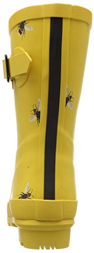 Joules Women's Molly Welly Gold Botanical Bees Knee-High Rubber Rain Boot - 6M #TOP2