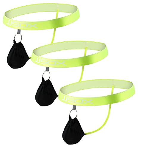 COMLIFE Men's Soft Modal Thong Underwear U Convex Pouch Low Rise T-back Panties