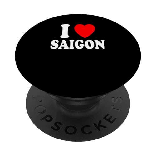 I Heart (Love) Saigon Viajes Turismo de vacaciones Vietnam PopSockets PopGrip Intercambiable
