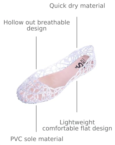 Image of Dear Time Women Flat Heel Summer Beach Jelly Shoes