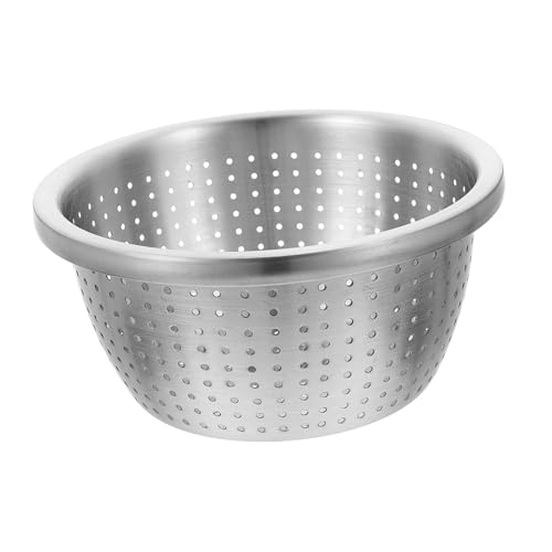HOLIDYOYO Cuenca vegetal de acero inoxidable Malla verdura colador lavar cestas cesta de limpieza de arroz cesta de drenaje de alimentos cesta de drenaje de acero inoxidable
