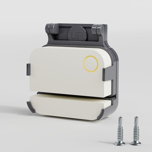 Gravity Mount Bracket for Ring Alarm (2nd Gen) Contact Sensors - Secure Garage Door Installation with Anti-Slip Clip, Easy Tool-Free Setup. (Sensor Not Included) (Gray)