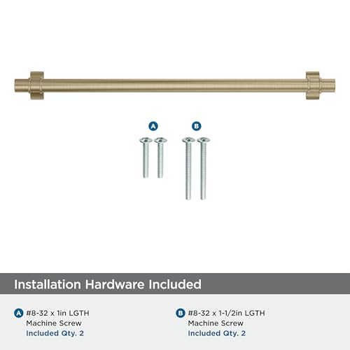 Image of Amerock Davenport 10-1 /16 inch (256mm) Center-to-Center Golden Champagne Cabinet Pull, BP36620BBZ