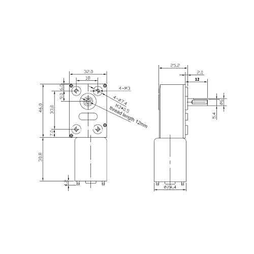 Image of INVENTO 1pcs 5V - 12V 10 Kg-cm 60 RPM DC Motor Worm Geared Gearbox High Torque with 12V - 40V 10A PWM DC Motor Variable Speed Controller