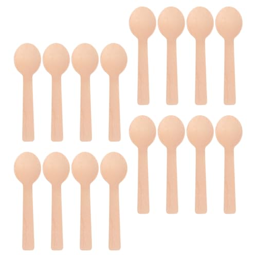 Cucharas de madera pequeñas de 10cm para helado postres y catering de eventos 2