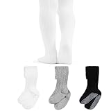 Baby Strumpfhose für Mädchen Anti Rutsch - 3er Pack Baumwolle Unisex...