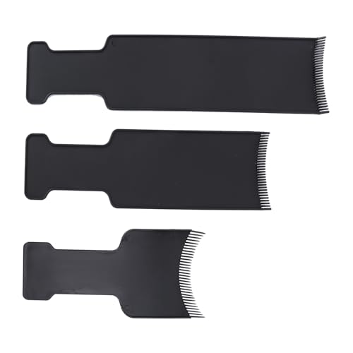 HAMPPLIES Lot de 3 Peignes à Colorer Cheveux Grands et Moyens, Outils de Brosse à Cheveux Noirs, Professionnels et Domestiques pour Coloration, Coiffure Maison, Protection Cuir Chevelu