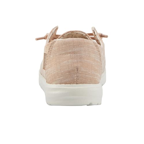 Image of HEYDUDE Women's Wendy Sparkling Rose Gold Size 9 | Women's Shoes | Women's Lace Up Loafers | Comfortable & Light-Weight