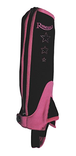 Rhinegold William Hunter Equestrian Ghette Sintetiche per Bambini, Taglia M, Colore: Rosa