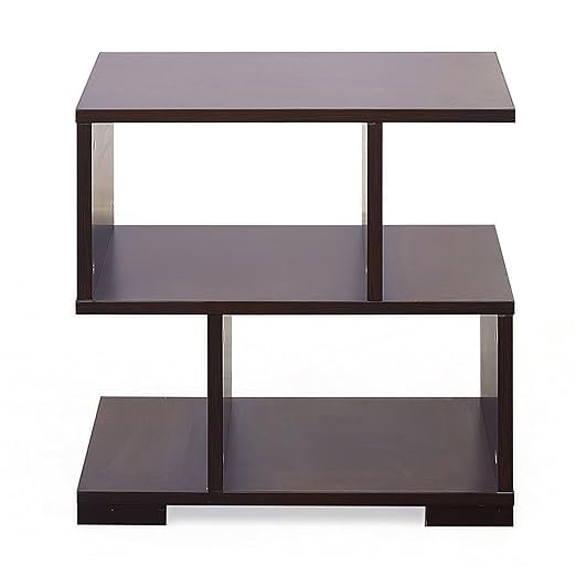 Image of HIGH DOMAIN Modern Wooden Side Table for Living Room | Sofa Side Table & End Table for Home Decor (Brown)