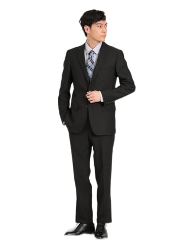 [タカキュー] 快適 ストレッチ ウォッシャブル タテ・ヨコ・ナナメに伸びる スーツ 抗菌 防臭 スリムフィット メンズ リクルート ブラック オールシーズン 110011803101310 4 号 Y