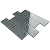TCSAG-01 3x6 Grey Glass Subway Tile -Kitchen and Bath Backsplash Wall Tile (1sqt)
