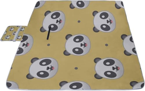 レジャーシート 面白い パンダ ピクニック 折りたたみ 撥水 アウトドア クッション マット コンパクト 花見 運動会 キャンプ 遠足 花火大会 ヨガ 座布団 厚手 大判 145x150cm 持ち運び便利