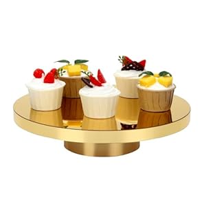 11.8”Gold Cake Stand, Round D...