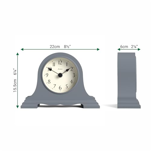 Miniatura 3 de Jones Clocks Speakeasy Reloj De Repisa Pequeño Diseño Clásico De Sombrero De Napoleón Armada Francesa Estilo Clásico Contemporáneo Para Escritorio, Mesa, Estantería O Mesita De Noche