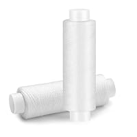 2 Stück Nähgarn, 200 Yards Nähgarn weiß, Nähgarns für Nähmaschine weißer Faden, Garn Nähmaschine für Handquilten, Sticken und Basteln