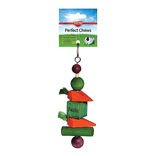 Kaytee Perfect Chews Hanging Wood Chew Toy for Pet Rabbits and Other Small Animals