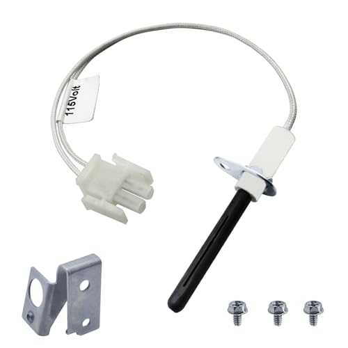 903110A 632313 903110 Universal Furnace Hot Surface Ignitors Compatible With Nordyne Furnace M1/M2 Series. 903110A Round Silicon Nitride Igniter Kit With Plug Replacement for, 632313C, FC047,632504.