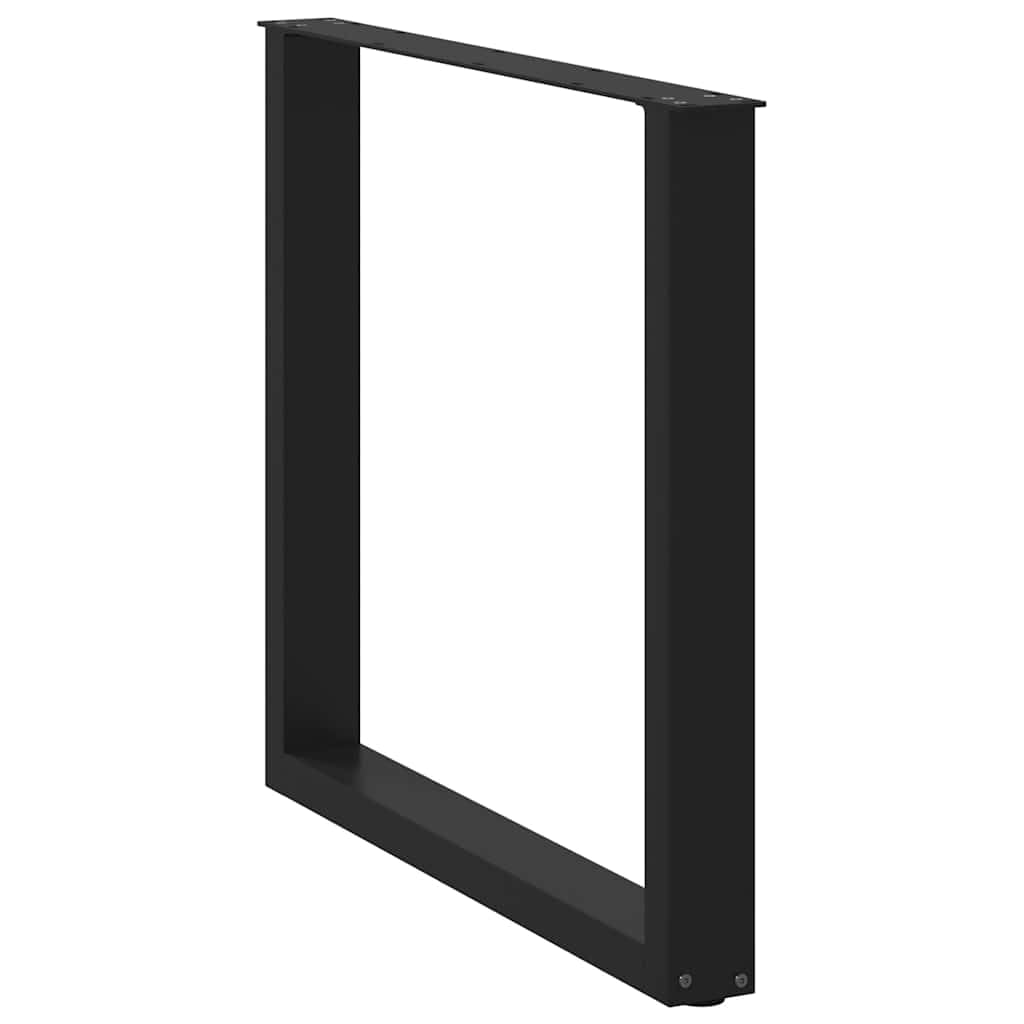 Gambe da Tavolo per Tavolino e Panca, Supporti per Mobili in Metallo a Forma di U con Livellatori Regolabili, Staffe Preforate e Viti per Progetti Fai da Te (80 x (72-73) cm)