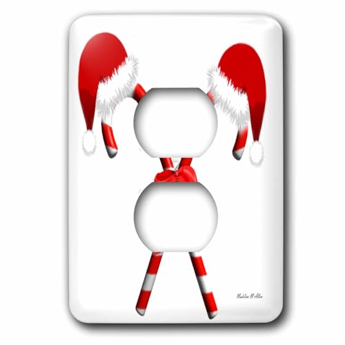 Capuchon pour 2 prises multicolore au motif imprimé de Noël