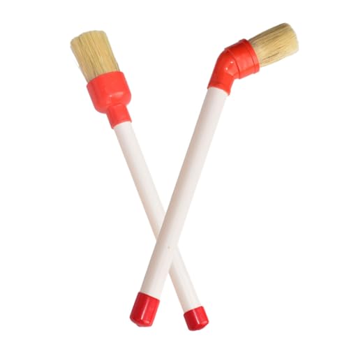 ibasenice 2 pièces Brosse de Nettoyage pour Jante et Pneu Pinceaux Graisse Pneus Compacts pour Entretien Voiture Nettoyage Détaillé et Portable