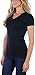 ToBeInStyle Women’s Beautiful Wardrobe Classic Short Sleeve V-Neck T-Shirt - Black - M