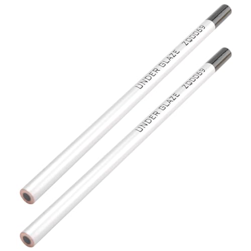 Swiixxer 2 unidades de lápices de bajo vidriado, lápices de bajo vidriado para tocaballos, lápices de bajo vidriado de bajo vidriado de precisión para TöPferwaren A