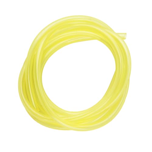 LIBAIDZ 1 Pcs Tuyau Essence 2*3.5mm, Jaune, Polyuréthane (PU), Durite Essence, pour Tronçonneuse, Débroussailleuse, Souffleur, Coupe-bordure, Longueur 1m