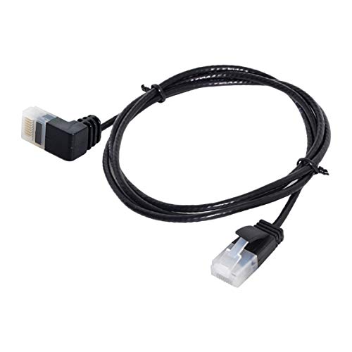 CY Ultra Thin Slim Cat6 Ethernet Cable RJ45 Down Angled UTP Network Cable Patch Cord 90 Degree Cat6a Lan for Laptop Router TV BOX - Image 2